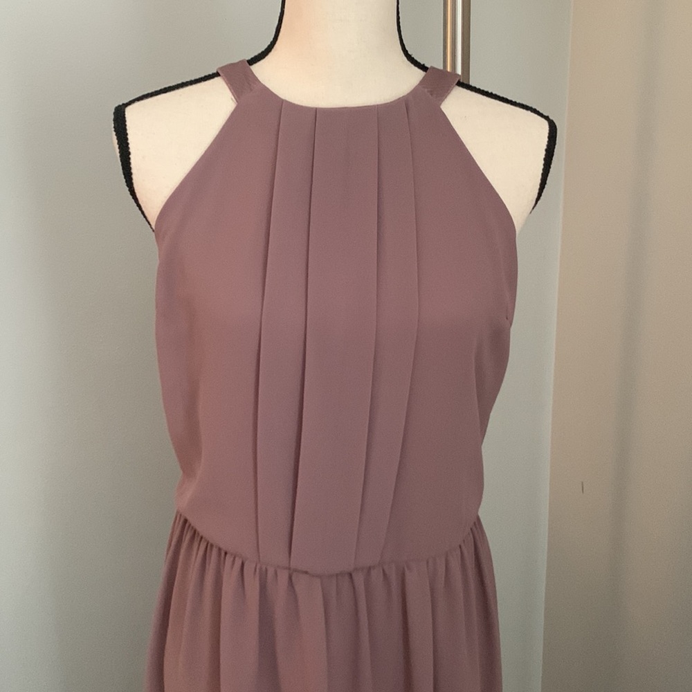 Dress halter hi-low